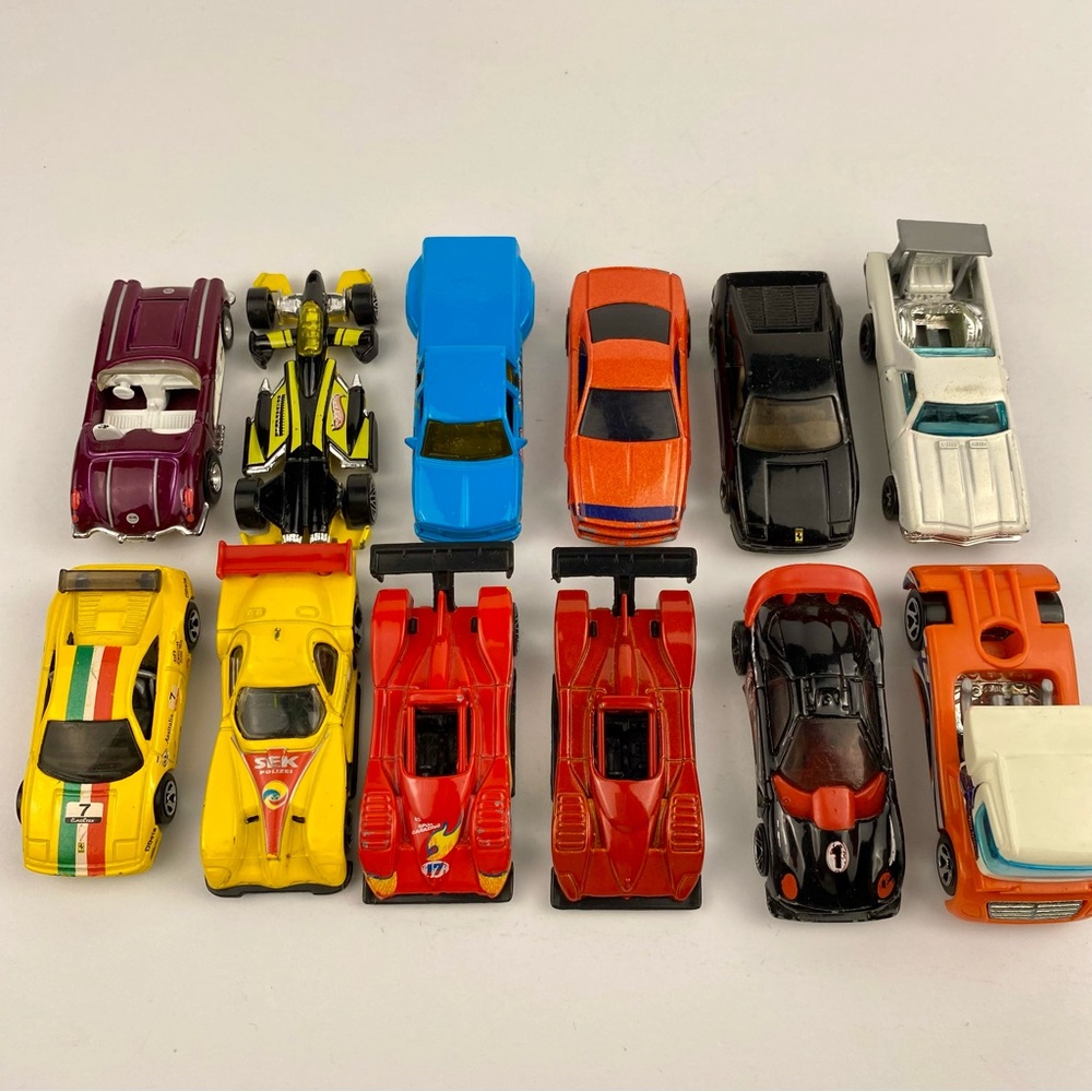 Vintage Hot Wheels Lot of 12, 1990s-2000s Thailand Malaysia Loose Die Cast